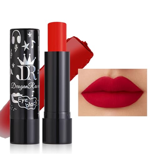 Red Matte Lipstick Tube - Long Lasting Smudge Proof Velvety Lipstick - Variation 04# Red