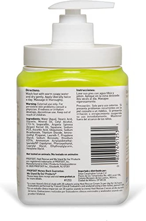 Heal&Rescue Heel Rescue Foot Cream 16 Ounce Bottle,for Cracked,Calloused or Chapped Skin,(Pack of 4)