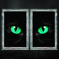 Halloween Black Cat Window Curtains - Spooky Decor for Home & Party