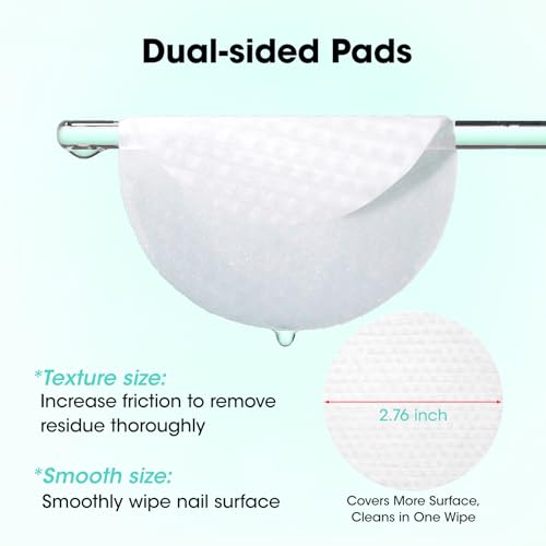 Nail Prep Wipes Alcohol Pads, Lint-Free, Pre-Moistened for Manicure & Pedicure