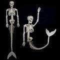 33-Inch Poseable Mermaid Skeleton Halloween Decoration - Hanging Spooky Scene Prop
