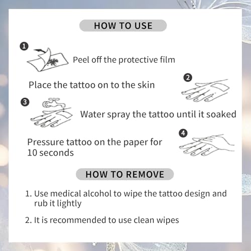 Blue Butterfly Temporary Tattoos Set - 6 Sheets for Halloween Nurse Costume & Cosplay