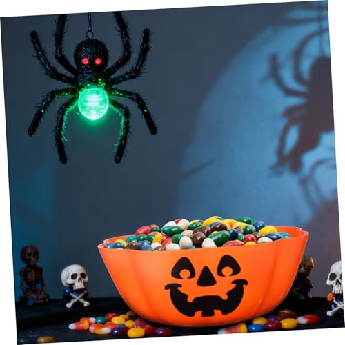 Halloween Pumpkin Lantern Fruit Bowl - Orange Decorative Salad Dish