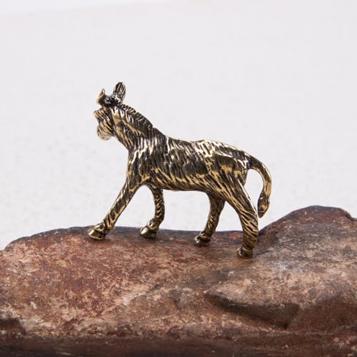 Brass Donkey Figurine Miniature Farmhouse Decor Statue