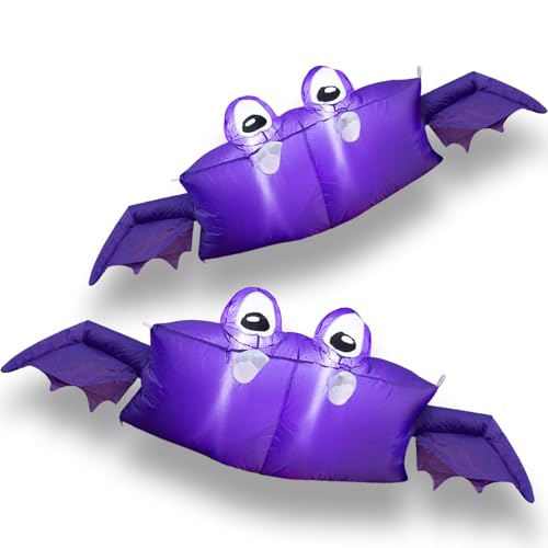 Halloween Inflatable Car Decorations Kit - 6 FT Bat with Lights, 2 Pack