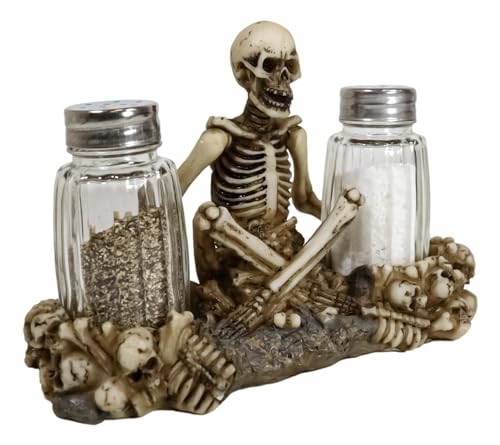 Gothic Skeleton Salt & Pepper Shaker Set – Halloween Halloween Kitchen Decor