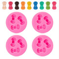Mini Silicone Bow Molds for Cake Decorating Candy Chocolate & Crafts - 4 Pack