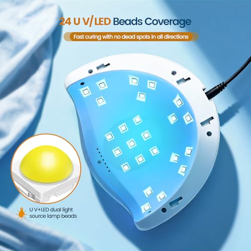 JODSONE M50005 UV LED Nail Lamp Blue Gel Polish Dryer with Auto Sensor & 4 Timer Modes