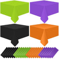 24Pcs Halloween Plastic Tablecloths - Orange Black Purple Green Rectangle Table Covers Variation of THIS listing