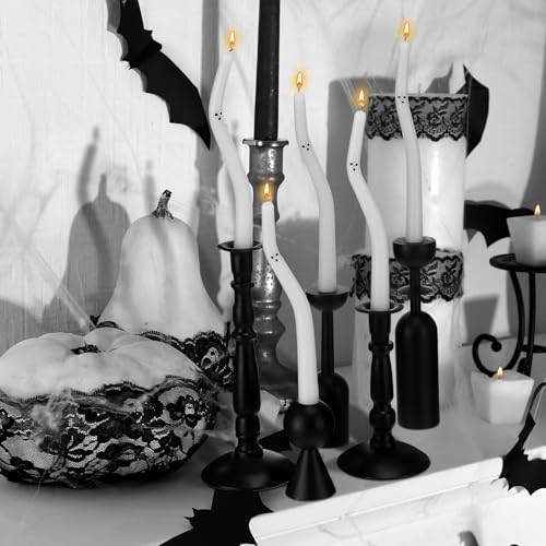 Halloween Ghost Taper Candles - 10 Indoor Spooky Candle Decorations