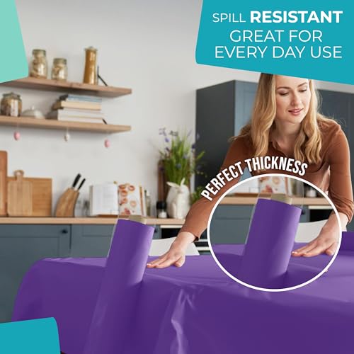 Purple Plastic Table Cover Roll 40" x 300' Disposable Party Tablecloth