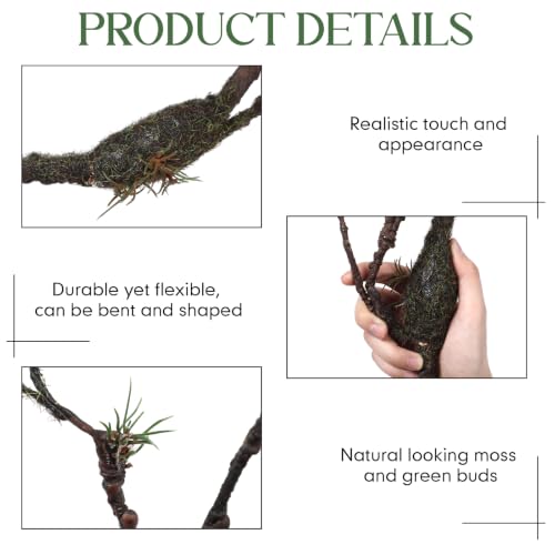 3 Pack Bendable Fake Tree Branches for Halloween & Holiday Decoration - 98 Inches