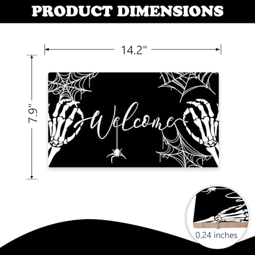 Halloween Skeleton Hands Front Door Sign - Gothic Welcome Decor