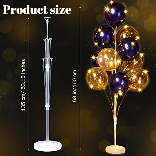 Balloon Column Stand Kit with LED Lights - Blue, 2 Sets for Parties