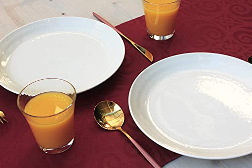Cranberry Red 14x90 Inch Table Runner - Burgundy Waterproof & Stain-Resistant Decor
