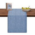 Light Blue 100% Linen Table Runner 72 Inch Long - Rustic Farmhouse Decor