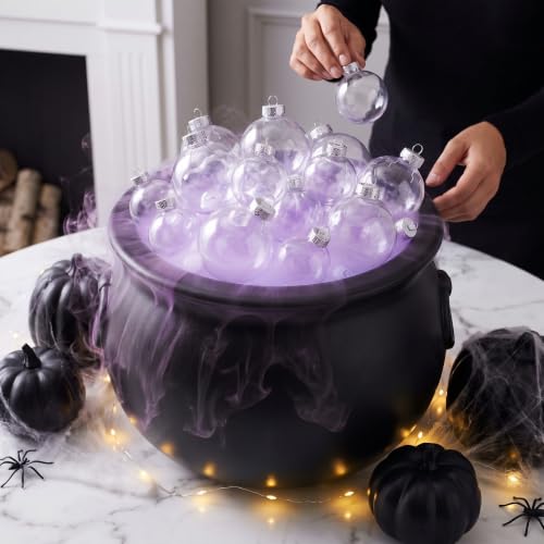 40 Pack Clear Plastic Fillable Christmas Ornament Balls for DIY Decor