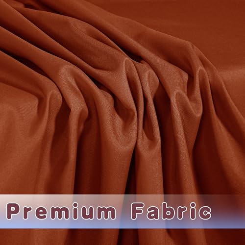 Fitted Fall Tablecloths for 8ft Rectangular Tables - 2 Pack Rust Variation