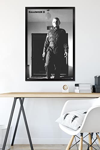 Halloween Michael Wall Poster Framed - 34 x 22.4 Inches Home Decor