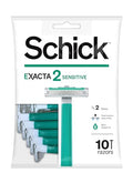 Schick Exacta2 Sensitive Disposable Razor Set - Multicolor 10 Count