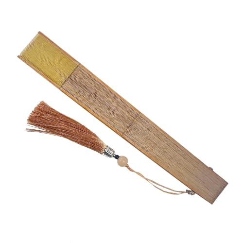 Hand Held Fan for Women Japanese Vintage Bamboo Silk Elegant for Dance Festival Wedding Party - Medium / Get Rich Quick