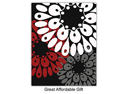 Boho Christian Wall Art Prints - Floral Food Blessing Sign Set for Kitchen & Dining