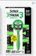 Schick Xtreme 3 Sensitive Skin Razors - Flexible Blades with Aloe Fights Razor Burn , 20 Count (Pack of 1)