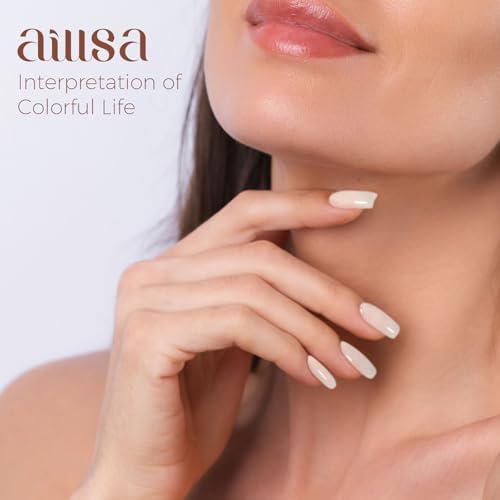 Off White Gel Nail Polish Nude White Jelly Gels Long-Lasting Shine 21-28 Days
