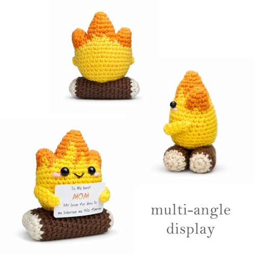 Mom Flame Crochet Keepsake Gift - Handmade Mother’s Day Birthday Decoration