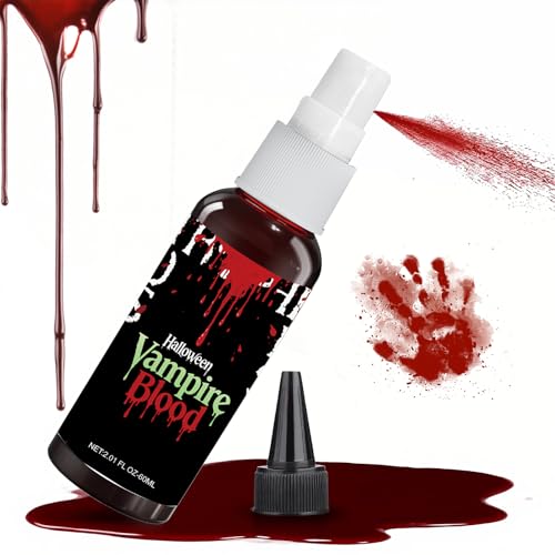 Fake Blood Spray 2.01Oz for Halloween Cosplay & Special Effects, Washable