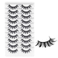 Losha Wet Look Wispy Manga Lashes - 10P Wet02 Variation, Cruelty-Free Synthetic Eyelashes