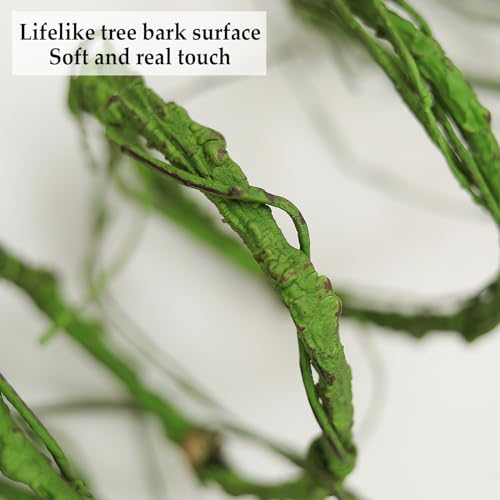 118-Inch Fake Green Grapevine Garland - Small, Flexible Artificial Tree Branches