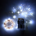 Battery Operated String Lights 16Ft Christmas Fairy Lights Indoor Outdoor with 8 Flashing Modes - White 10 Pack