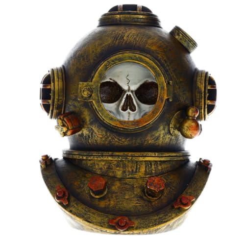 Steampunk Skull with Diving Helmet Resin Decor - Halloween & Day of the Dead