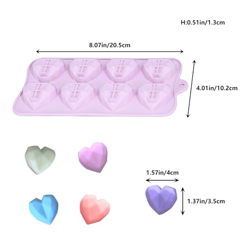 Heart-Shaped Silicone Chocolate Molds Set for Candies, Cakes, Resin Crafts