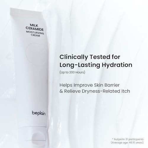 beplain Milk Ceramide Moisturizing Cream for face | Facial Cream for Glowy & Hydrating Skin | Suitable for sensitive & dry skin | Korean skin care | Kbeauty (1.69 fl oz/ 50ml)
