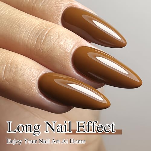 Double Rhythm 15ML Sheer Gel Polish - Brown Variation for DIY Manicure