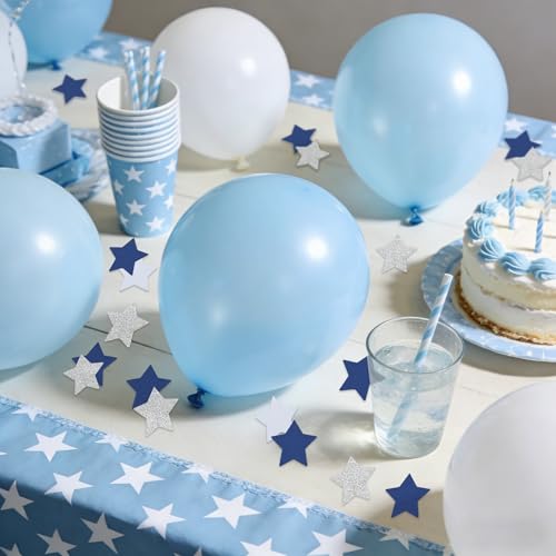 200Pcs Blue White Silver Glitter Star Confetti Party Decorations - Variation of THIS listing