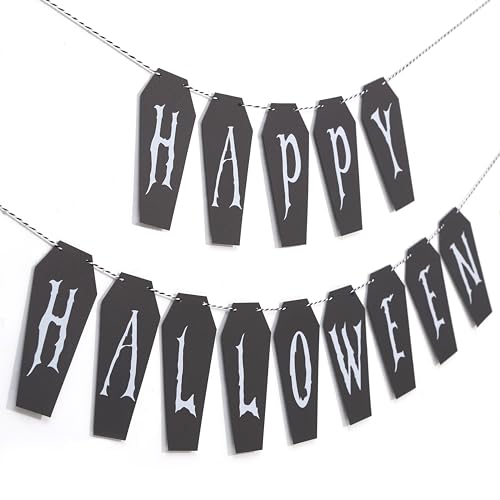Halloween Coffin Banner - Spooky Party Decorations for Halloween