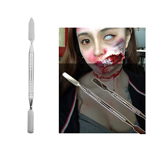 Salmue Modeling Scar Wax with Stainless Steel Double-Ended Spatula - Special Effects FX Makeup Tool - Variation S