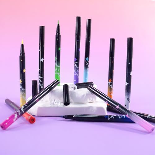 Purple Matte Waterproof Liquid Eyeliner - Smudge-Proof, Long-Lasting, 1Pcs 06-Purple Sponge Tip