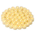 Long Lasting LED Flameless Tea Lights 1.2 Inch Bulk Battery Operated Candles - Warm White