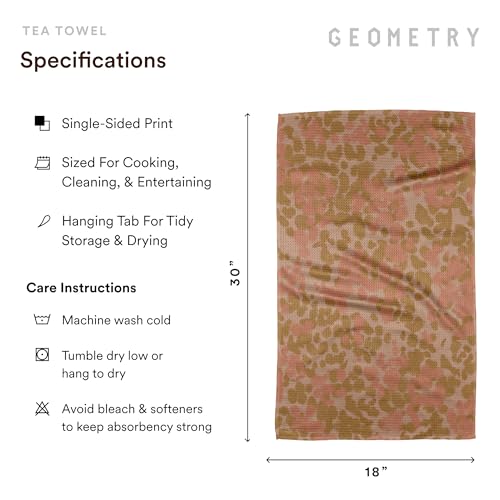 Geometry Microfiber Kitchen Towels - Quick Dry Dish Towels 18x30 Inches - Harvest 2-Pack