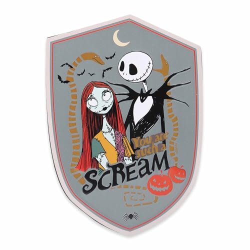 Open Road Brands Nightmare Before Christmas Scream Embossed Metal Magnet - Grey