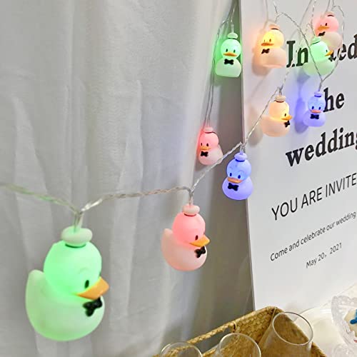 Battery Powered Animal Shape String Lights 1.65m 10 LEDs Duck Night Light for Holiday Decor