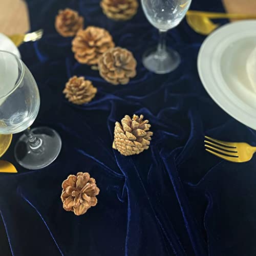Velvet Table Runner 5 Pack Navy 20x120 Inch Luxury Wedding & Party Decor