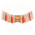 Orange Pumpkin 1st Birthday High Chair Banner - Autumn Fall Halloween Decor
