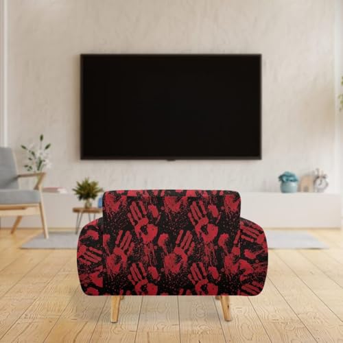 Halloween Blood Hands Couch Slipcover - Medium Size Sofa Protector & Decor
