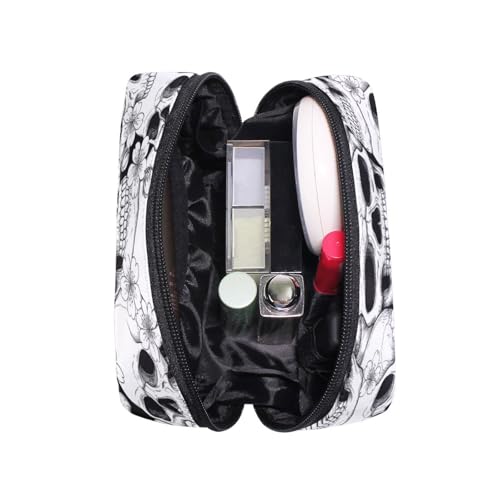 Mini Makeup Bag with Compartments Travel Cosmetic Organizer for Women & Teens