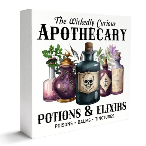 Witchy Wooden Sign Decor - Mystical Table Art for Home & Gift